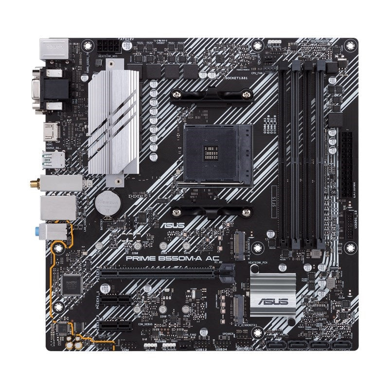 Motherboard  ASUS B550M-A AC - 128 GB, AMD, Socket AM4 Motherboard  ASUS B550M-A AC - 128 GB, AMD, Socket AM4